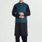 Teal Blue Suiting Waistcoat - Straight Cut - Men