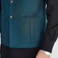 Teal Blue Suiting Waistcoat - Straight Cut - Men