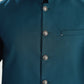 Teal Blue Suiting Waistcoat - Straight Cut - Men