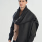 Black Kashmiri Wool Shawl - Men
