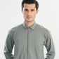 Sand Grey French Collar Kameez Shalwar - Men