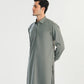 Sand Grey French Collar Kameez Shalwar - Men