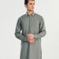 Sand Grey French Collar Kameez Shalwar - Men