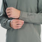 Sand Grey French Collar Kameez Shalwar - Men