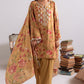 MUSTARD ORCHID-3PC LINEN PRINTED SUIT