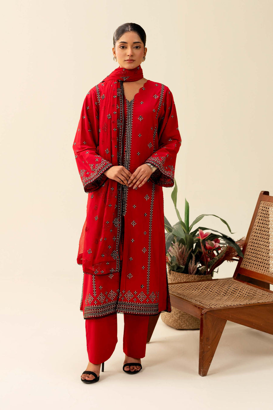 3 Piece - Embroidered Lawn Suit (Unstitched)