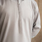 Ash Grey French Collar Kameez Shalwar - Men