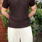 Dark Brown Riviera Knit Polo