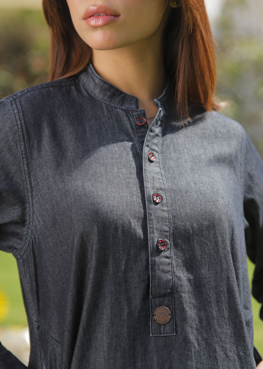 Balayage Charcoal Kurta Her