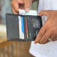 Black Compact Leather Wallet