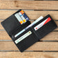 Black Foldable Compact Leather Wallet