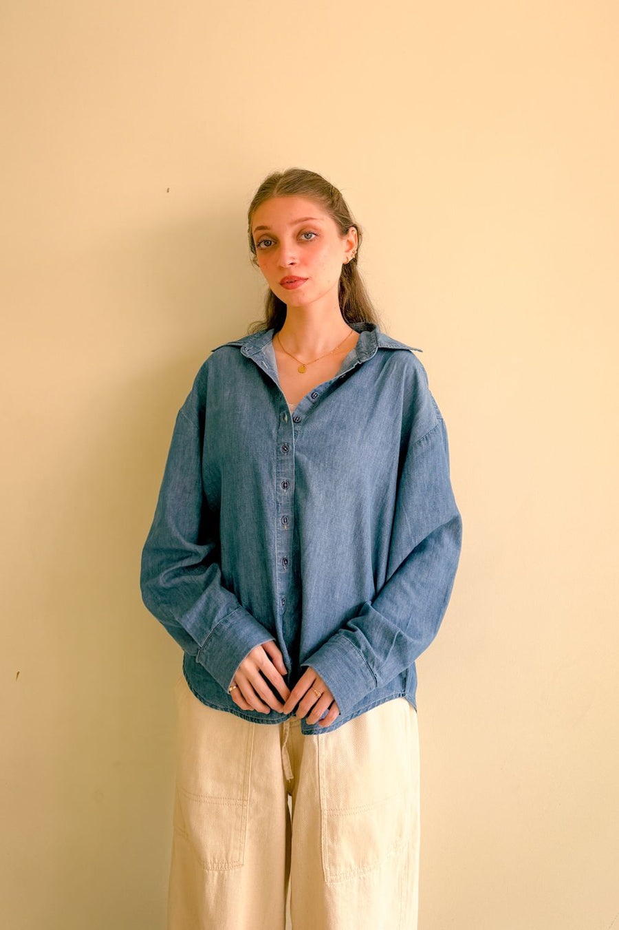 Blue Denim Boxy Shirt