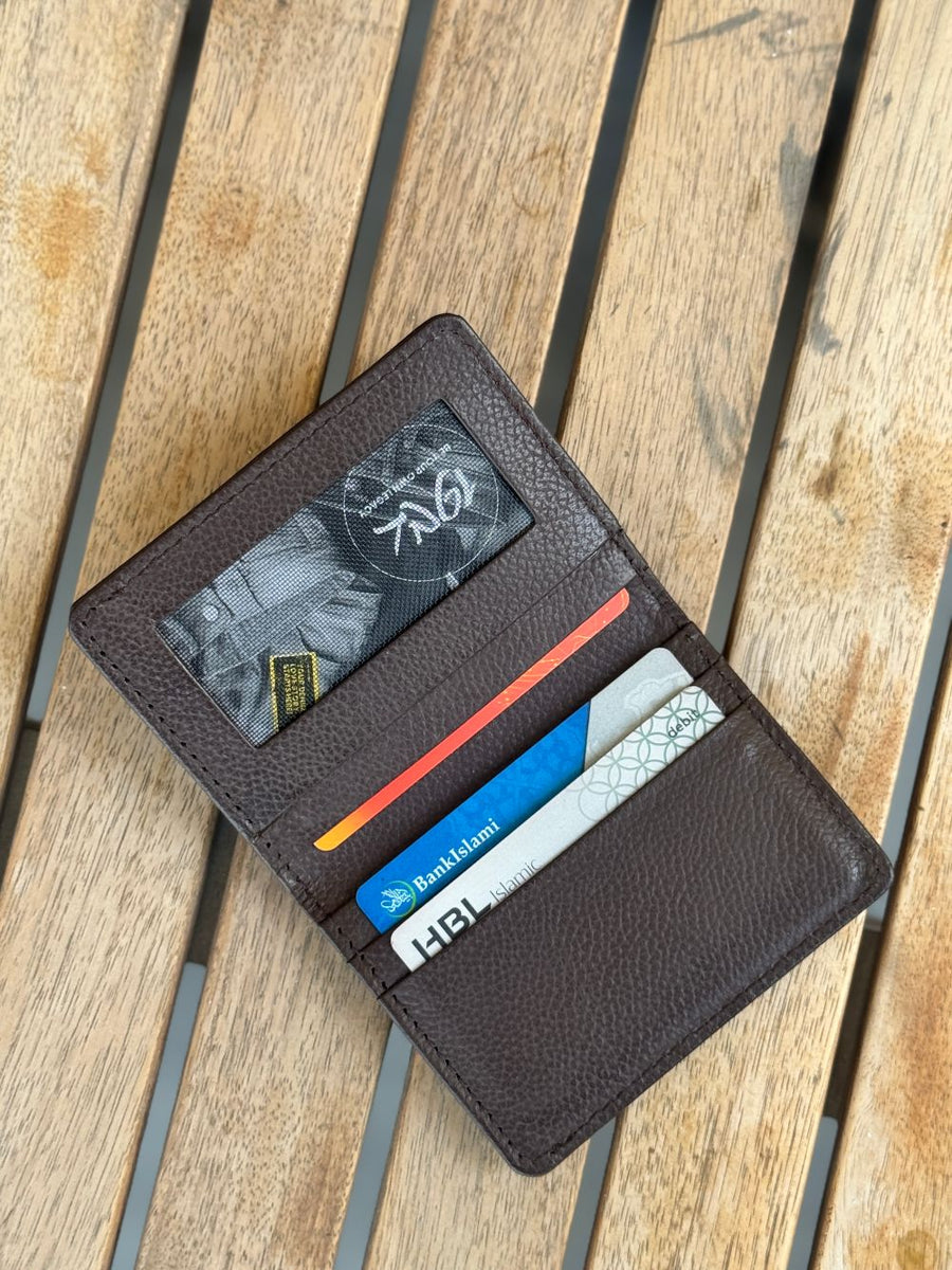 Brown Compact Leather Wallet