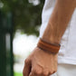 The Grit - Tan Brown - Kara Style Leather Bracelet / Leather Cuff