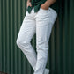 White Straight Fit Jeans