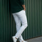 White Straight Fit Jeans