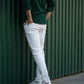 White Straight Fit Jeans