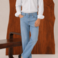 Light Blue Straight Fit Denim