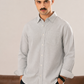 Marine Blue Striped Casual Shirt - Men