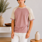 Dull Pink Raglan Oversize Tee - Men