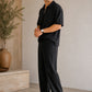 Black Jersey Coord Set - 2PC - Men
