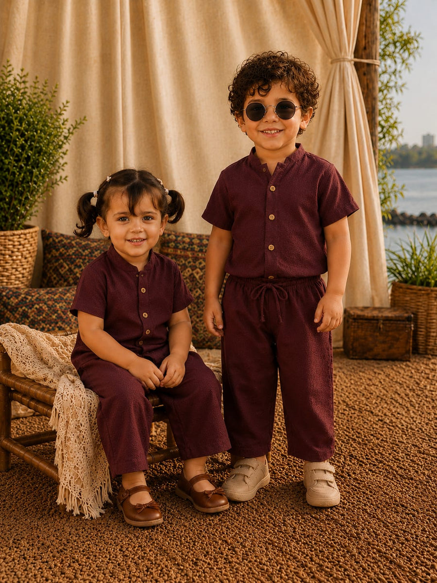 Crimson Calm Unisex Co-ord Set