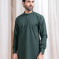 Bottle Green Luxury Blended Kurta Shalwar - Men