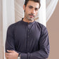 Deep Burgundy Luxury Blended Kurta Shalwar - Men
