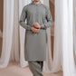 Sand Grey Luxury Blended Kurta Shalwar - Men