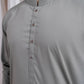Sand Grey Luxury Blended Kurta Shalwar - Men