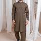 Light Brown Luxury Blended Kurta Shalwar - Men