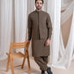 Light Brown Luxury Blended Waistcoat - Straigth Cut - Men