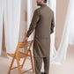 Light Brown Luxury Blended Waistcoat - Straigth Cut - Men
