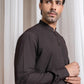 Dark Brown Kurta Trouser/Shalwar - Men