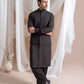 Dark Brown Blended Waistcoat - Straigth Cut - Men
