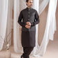 Dark Brown Suiting Waistcoat - Straight Cut Buttoned - Men