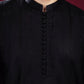 Black Luppi Falling Cotton Embroidered Kurta Trouser - Men