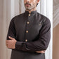Dark Brown Suiting Waistcoat - Straight Cut Buttoned - Men