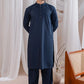 Navy Blue Kurta Trouser/Shalwar - Men