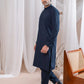 Navy Blue Kurta Trouser/Shalwar - Men