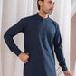Navy Blue Kurta Trouser/Shalwar - Men