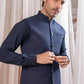 Navy Blue Suiting Waistcoat - Straight Cut Buttoned - Men