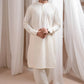 Bosky White Kurta Trouser/Shalwar - Men