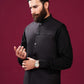 Black Suiting Waistcoat - Straight Cut Buttoned - Men