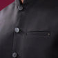 Black Kameez Shalwar with Suiting Waistcoat - Straight Cut - Men