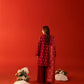 Embroidered Karandi 3 Piece Suit - Maroon (Unstitched)