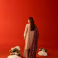 Embroidered Karandi 3 Piece Suit With Contrast Wool Shawl - Skin (Unstitched)