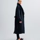 Ladies Fur Collar Long Coat