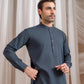 Charcoal Grey Kurta Trouser/Shalwar - Men