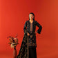 Embroidered Karandi 3 Piece Suit With Contrast Wool Shawl - Navy Blue (Unstitched)